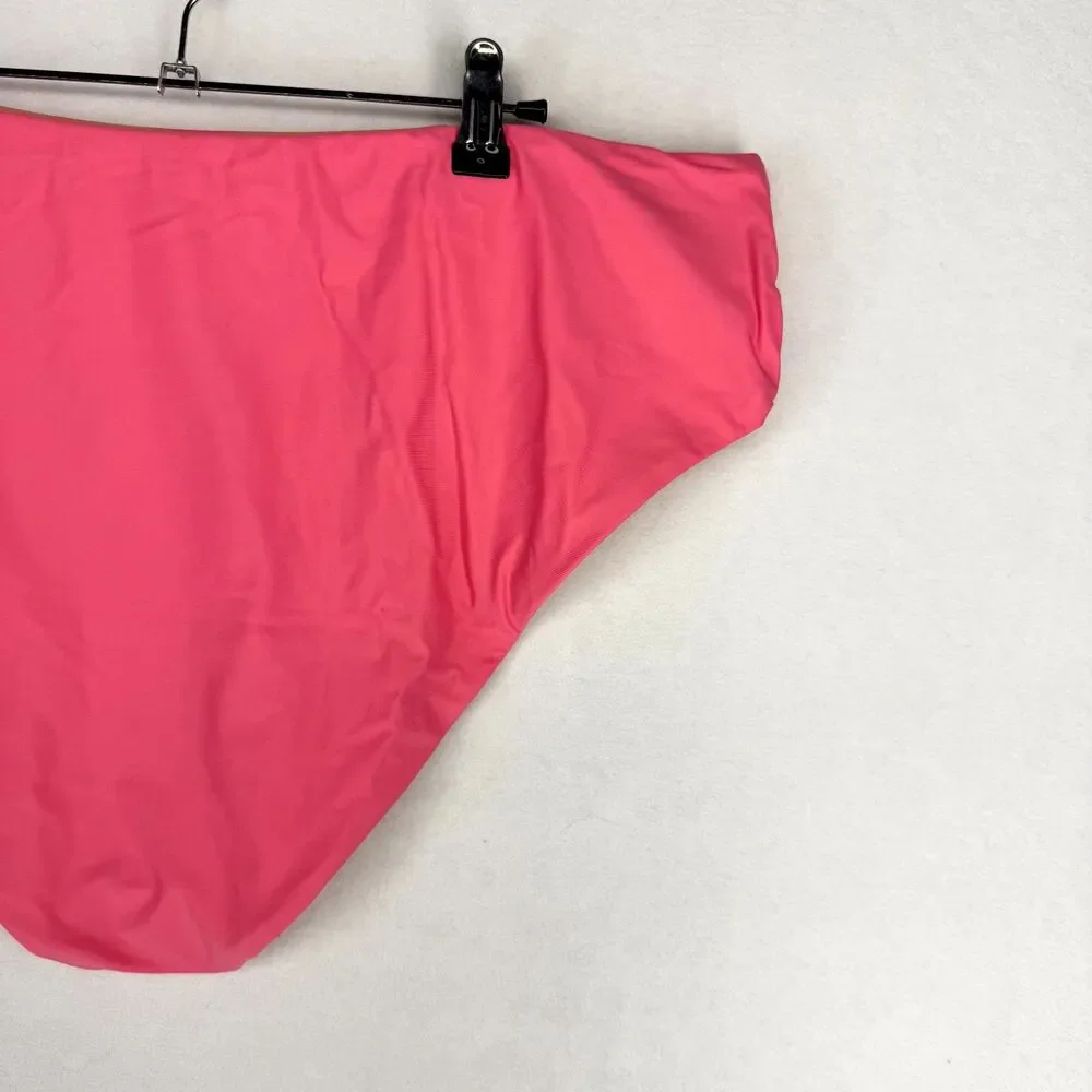 J.Crew High Rise Bikini Bottom Bathing suit Pink Ladies‎ Size 3X NEW BF178 TRO